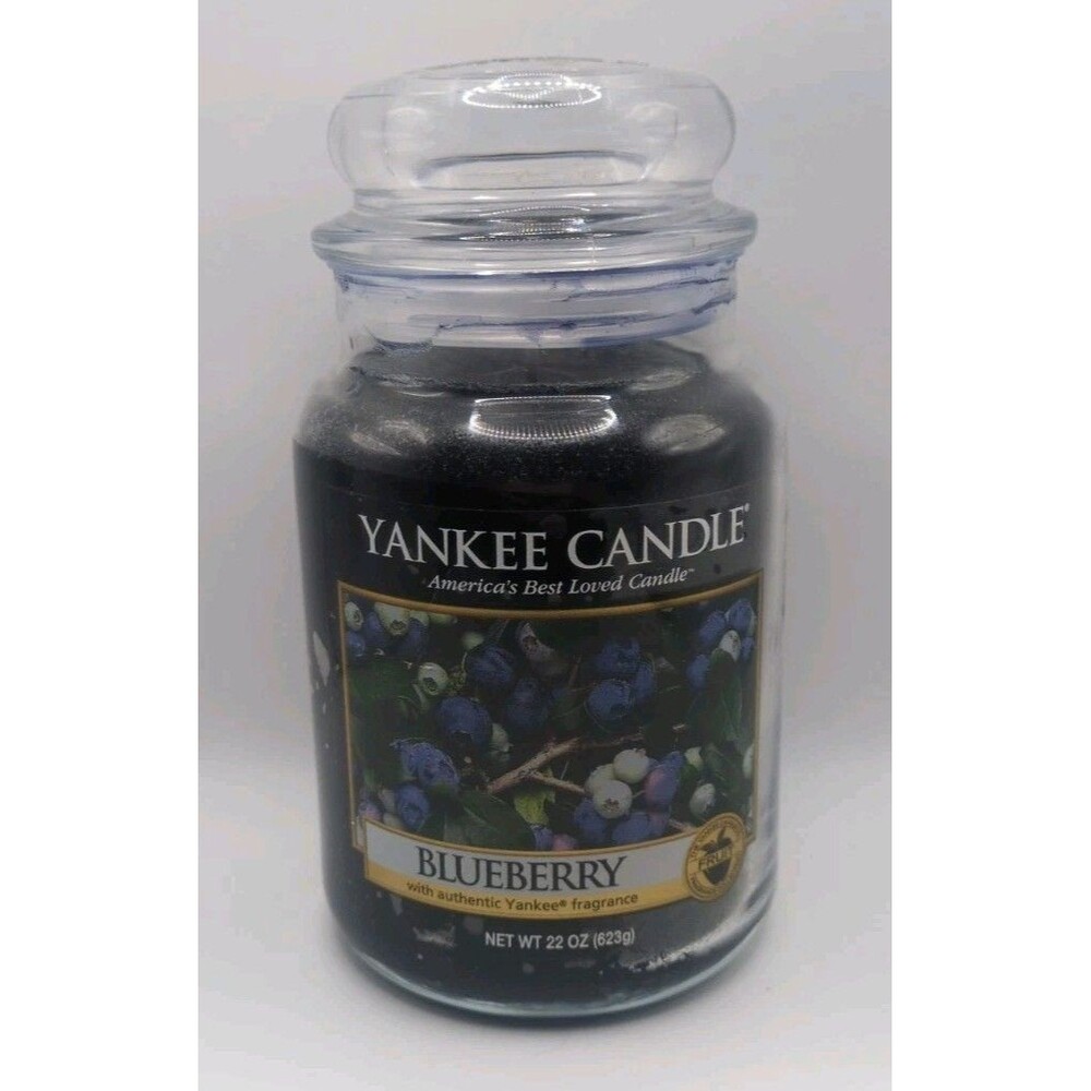 Yankee Candle Housewarmer Blueberry Scented Large Jar Candle 22 oz RETIRED Scent
